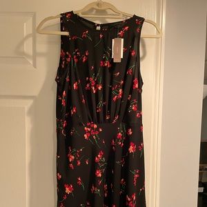 J. Crew Black Floral Dress (Size 8)